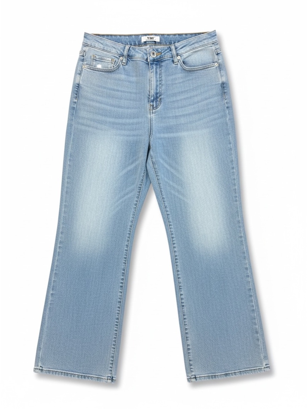 YMI Women's Light Blue Wide Leg Jeans